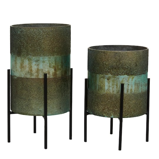 Glass Contemporary Candle Holder Set